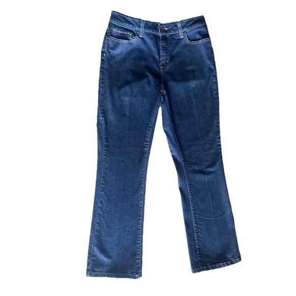 L.L. Bean Denim - L.L. Bean Classic Fit Womens Straight Jeans 8P Blue Denim Casual High Rise